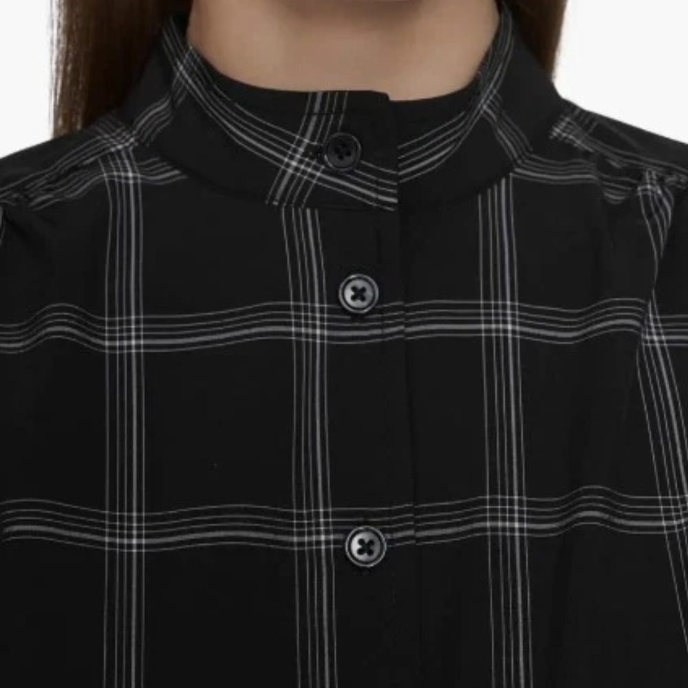 New.Calvin Klein Black and White Checkered Midi Dress - Picture 3 of 6